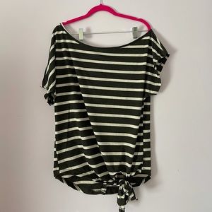 NWOT Striped Cold Shoulder top